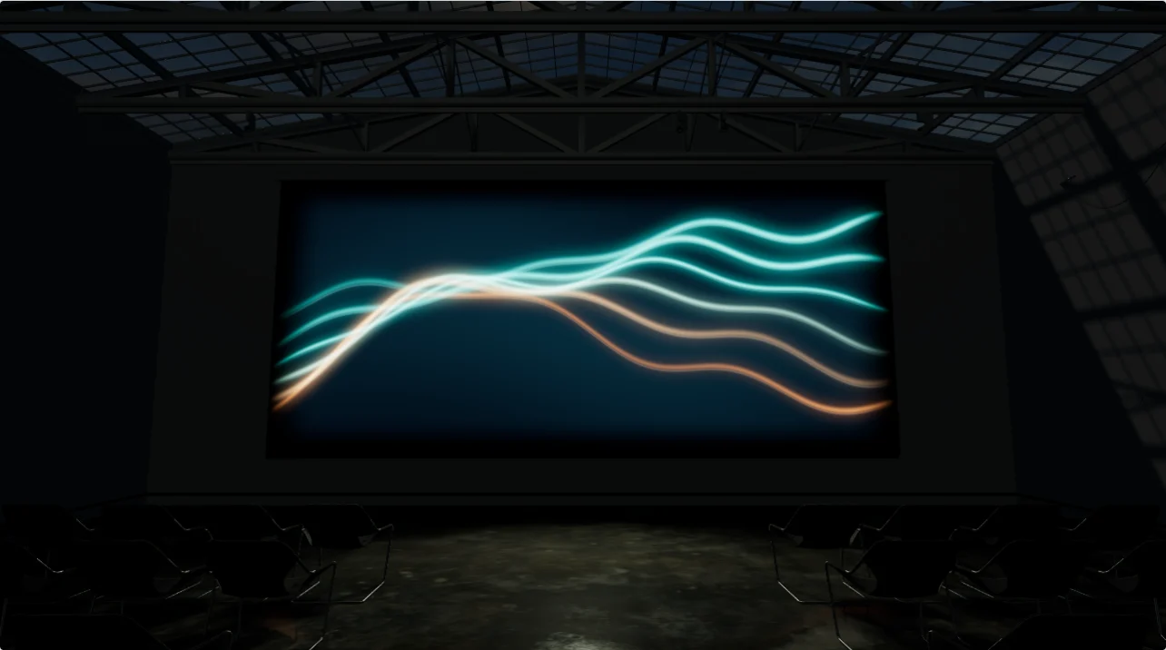 Écran audiovisuel dans Gallery of Light